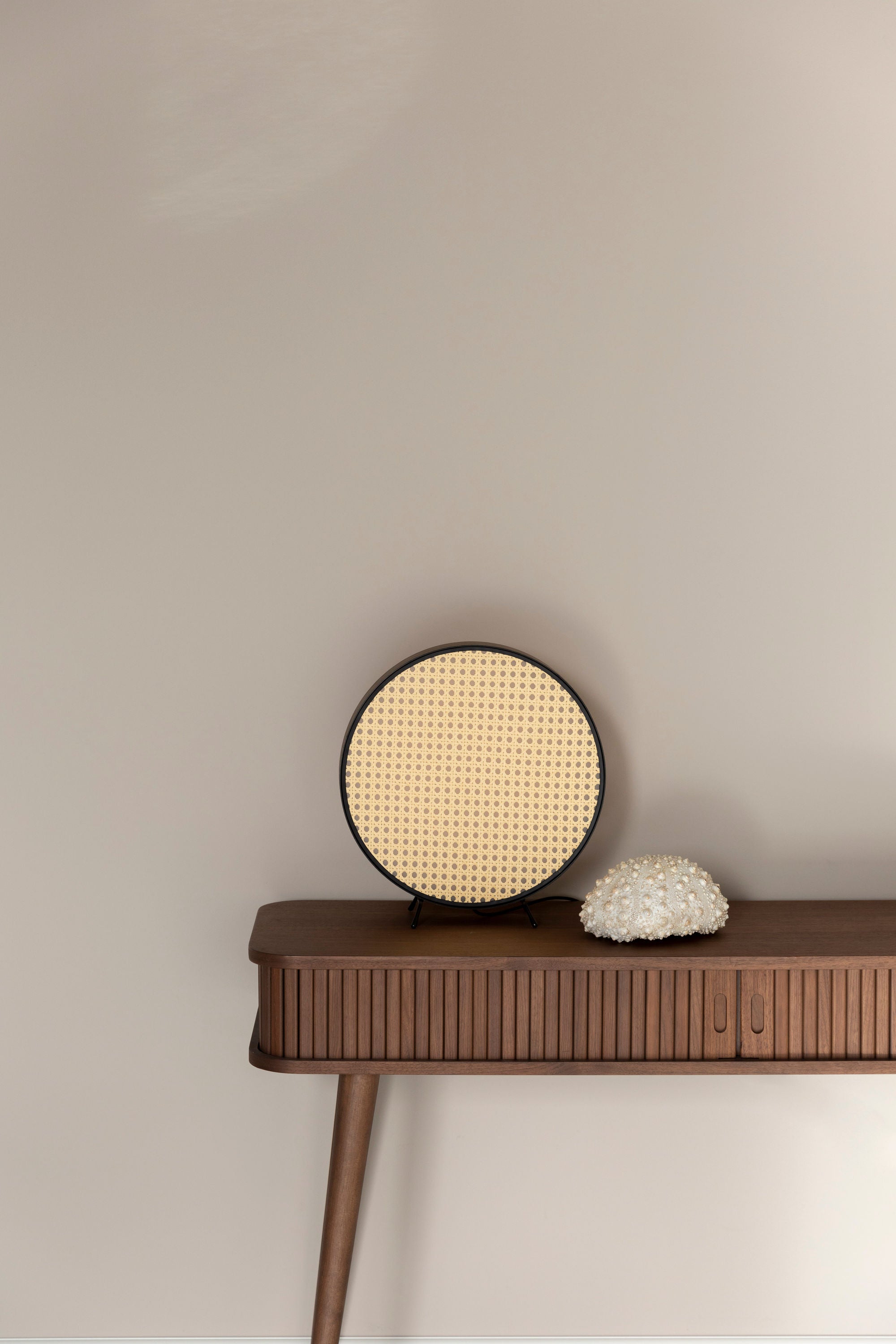 Zuiver Sien Brown Wood & Rattan Table Lamp